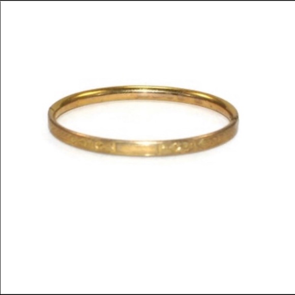 Vintage child kid engraved 1/20th 12k gold bangle